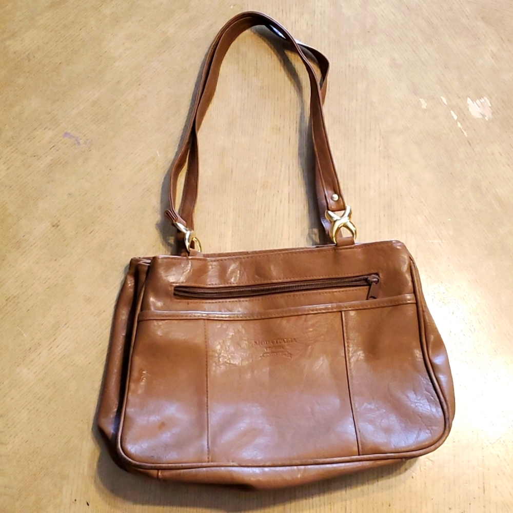 ☆HP☆  Vintage Designer Moda Italia purse               6 pockets  Autumn brown